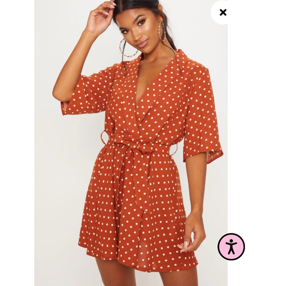 Prettylittlething Polka Dot Dress